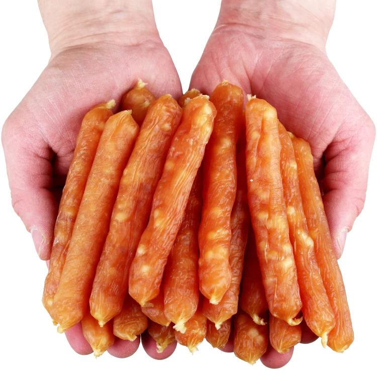 Przysmak, przekąska dla psa miękkie Kiełbaski z Kurczaka HauMiau 500g