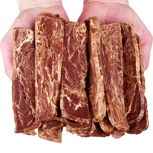 Przysmak, przekąska dla psa Paski Filety z Dorsza i Kaczki HauMiau 500g
