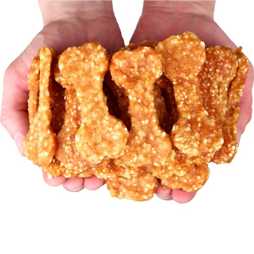 Przysmak dla psa miękkie kostki mięsne - kurczak z ryżem Hau&amp;Miau 500g