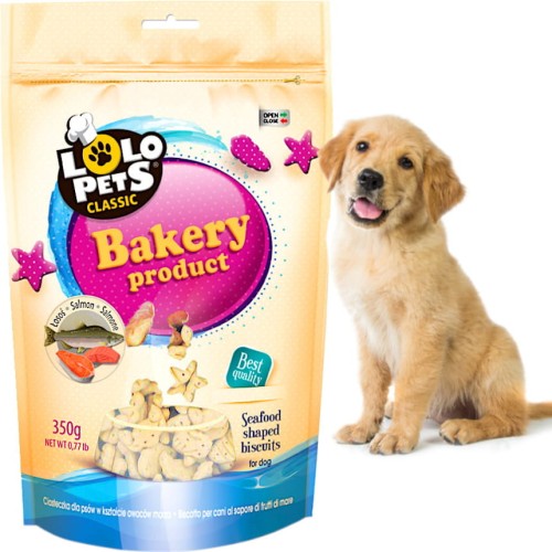 Ciastka treserki bez cukru, przysmak dla psa z Łososiem Lolo Pets 350g
