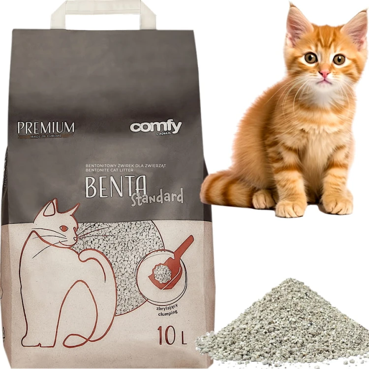 Żwirek bentonitowy dla kota zbrylający antybakteryjny Comfy Standart 10L