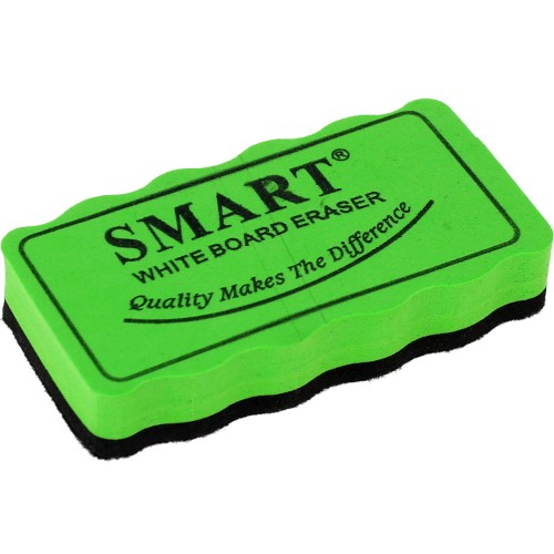 Gąbka z magnesem do tablic suchościeralnych Zielona