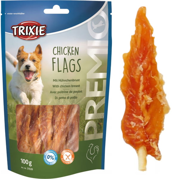 Przysmak dla psa Pierś z kurczaka na patyku Chicken Flags Trixie PREMIO 100g