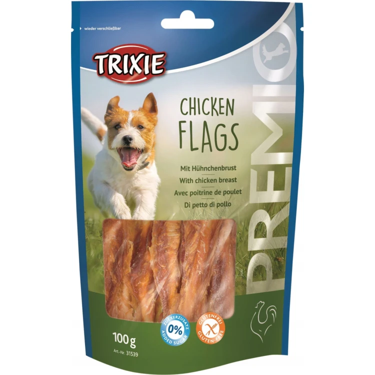 Przysmak dla psa Pierś z kurczaka na patyku Chicken Flags Trixie PREMIO 100g