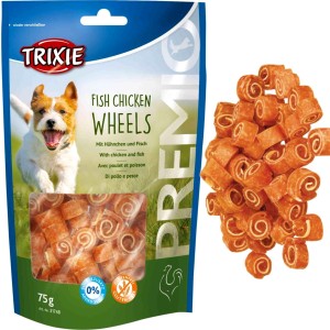 Przysmak psa Treserki Kurczak + Ryba Fish Chicken Wheels Trixie PREMIO 75g