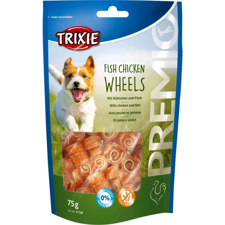 Przysmak psa Treserki Kurczak + Ryba Fish Chicken Wheels Trixie PREMIO 75g