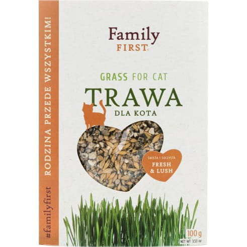 Trawa, trawka dla kota przysmak odkłaczający Family First Tylko Podlać 100g