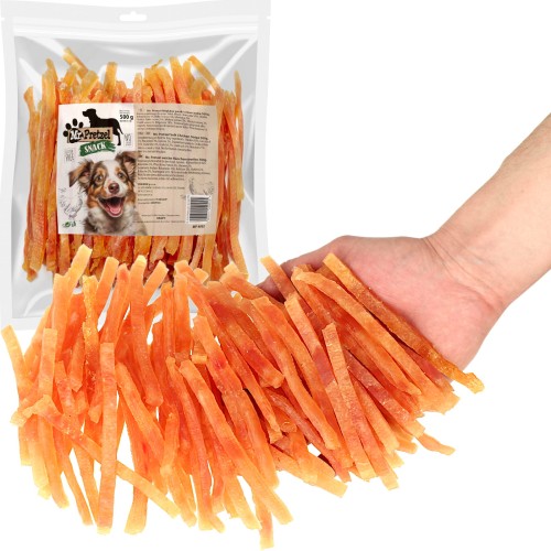 Przysmak, przekąska dla psa Miękkie Paski z Kurczaka (92%) Mr.Pretzel 500g
