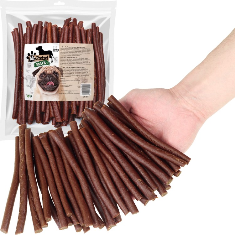Przysmak, przekąska dla psa Miękkie Paluszki Wołowe (90%) Mr.Pretzel 500g