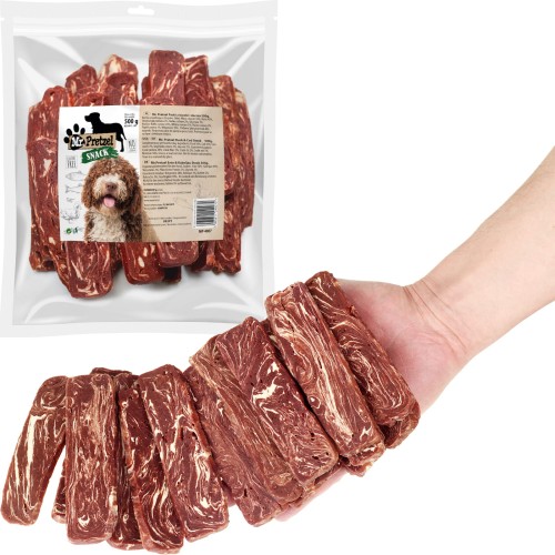 Przysmak, przekąska dla psa Paski z Kaczki i Dorsza Mr.Pretzel 500g