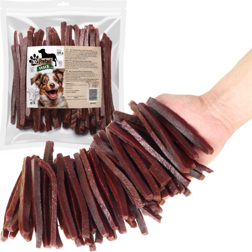Przysmak, przekąska dla psa Miękkie Paski z Wołowiny (95%) Mr.Pretzel 500g