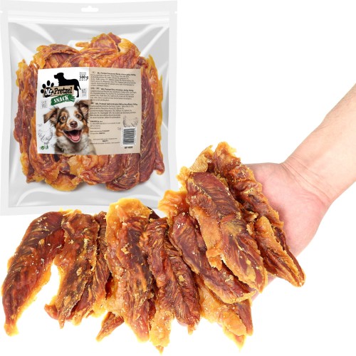 Przysmak, przekąska dla psa Suszone Filety z Kurczaka (92%) Mr.Pretzel 500g