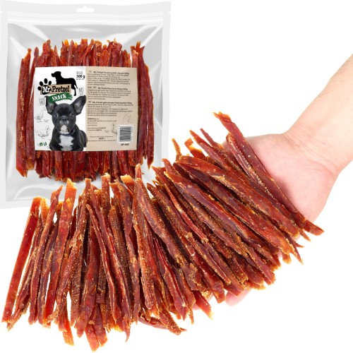 Przysmak, przekąska dla psa Suszone Paski z Kaczki (92%) Mr.Pretzel 500g