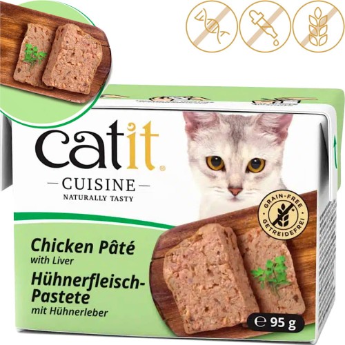 Catit Cuisine Kurczak + Wątróbka Karma mokra, Pasztet dla kota 95g