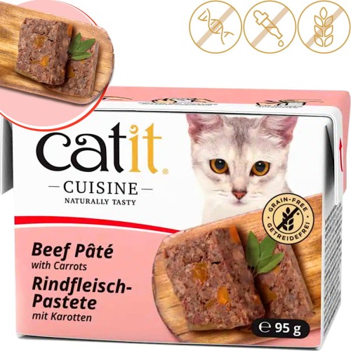 Catit Cuisine Wołowina + Marchew Karma mokra, Pasztet dla kota 95g