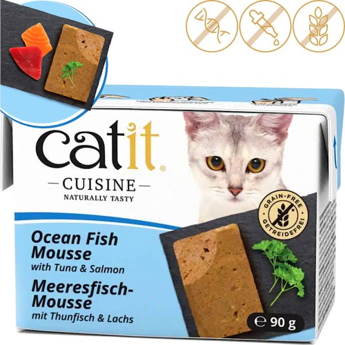 Catit Cuisine Tuńczyk + Łosoś  Karma mokra, Pasta, Mus dla kota 90g
