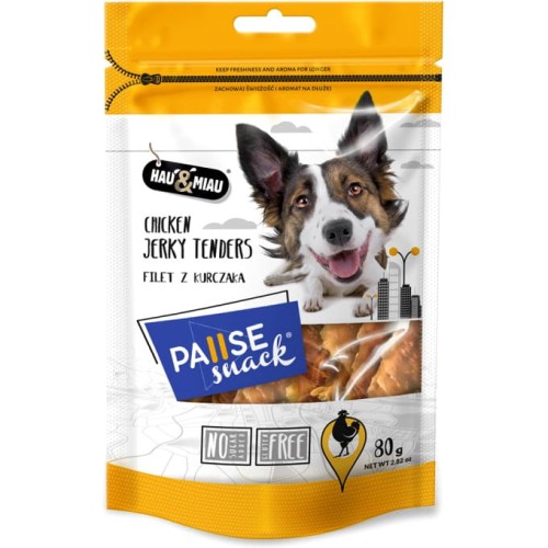 Przysmak, przekąska dla psa Filet z Kurczaka (94,4%) HauMiau 80g