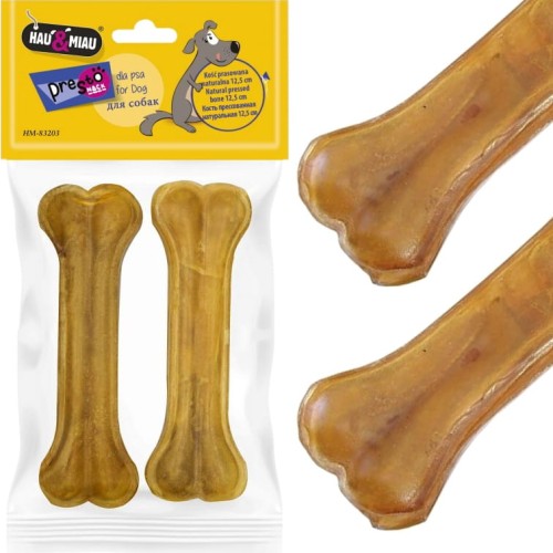 Kość prasowana naturalna przysmak gryzak dla Psa Hau&amp;Miau 12,5 cm, 2 szt.