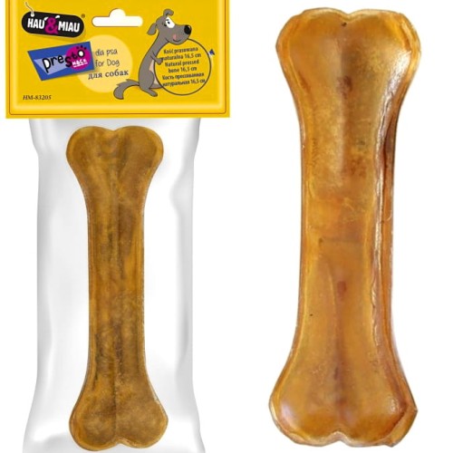 Kość prasowana naturalna przysmak gryzak dla Psa Hau&amp;Miau 16,5 cm, 1 szt.