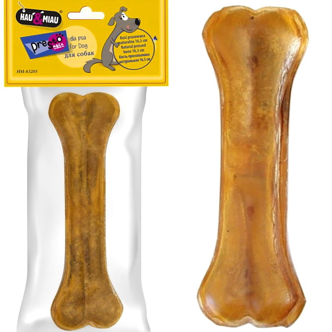 Kość prasowana naturalna przysmak gryzak dla Psa Hau&amp;Miau 16,5 cm, 1 szt.