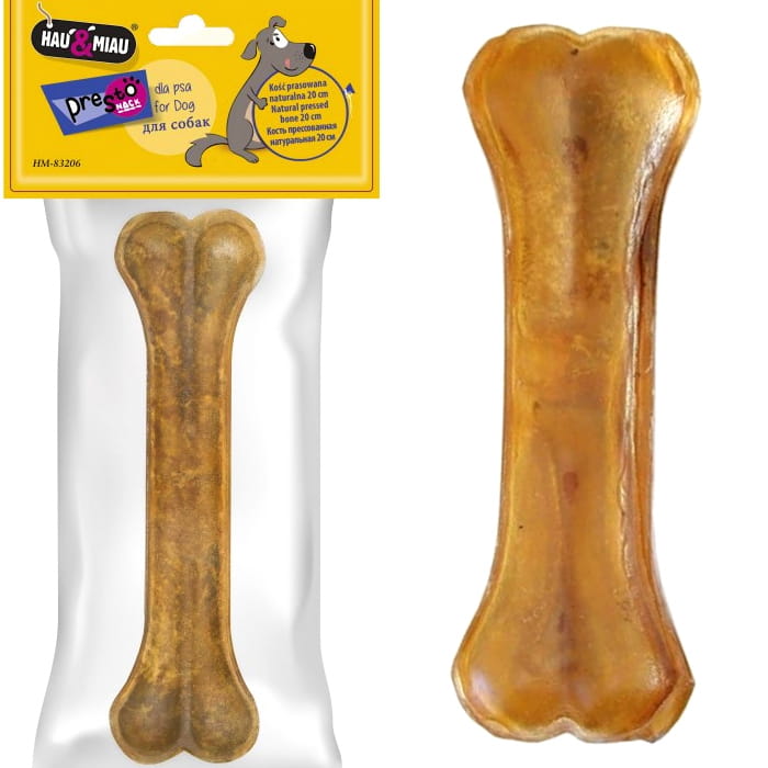 Kość prasowana naturalna przysmak gryzak dla Psa HauMiau 20 cm, 1 szt.
