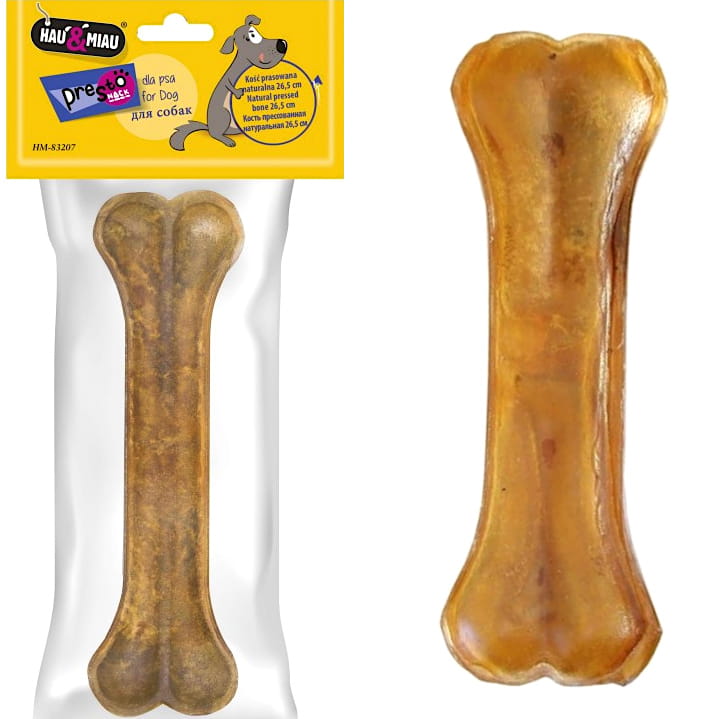 Kość prasowana naturalna przysmak gryzak dla Psa Hau&amp;Miau 26,5 cm, 1 szt.
