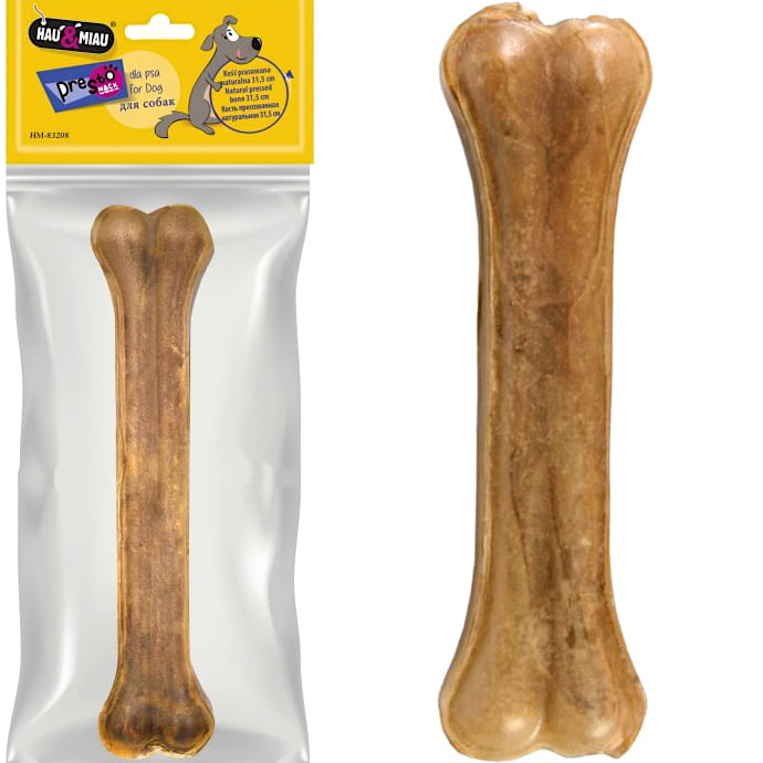 Kość prasowana naturalna przysmak gryzak dla Psa Hau&amp;Miau 31,5 cm, 1 szt.