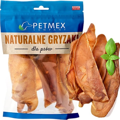 Przysmak, naturalny gryzak dla psa Ucho Wieprzowe Cięte Petmex 100g