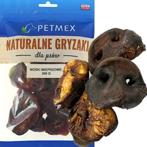 Przysmak, naturalny gryzak dla psa Noski Wieprzowe Suszone Petmex 200g