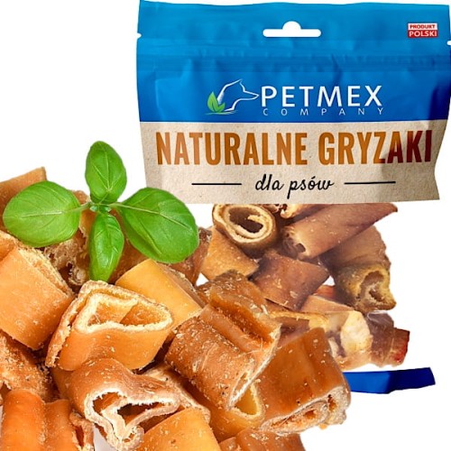 Przysmak naturalny gryzak dla psa Chrupki ze skóry wieprzowej Petmex 100g