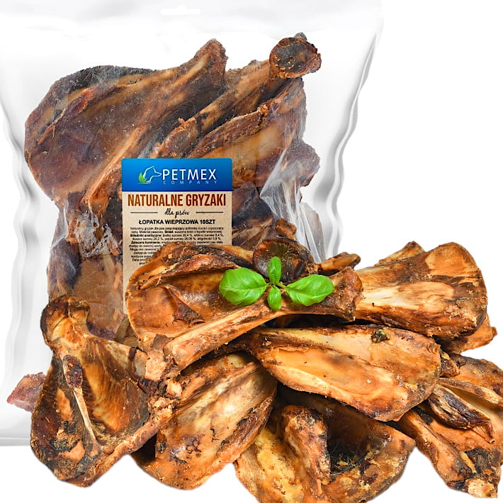 Przysmak naturalny gryzak psa Suszona Kość Łopatki Wieprzowej Petmex 10szt