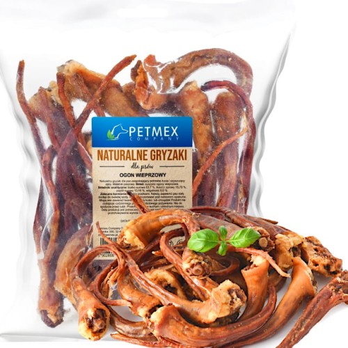 Przysmak naturalny gryzak dla psa Suszone Ogony Wieprzowe Petmex 200 g