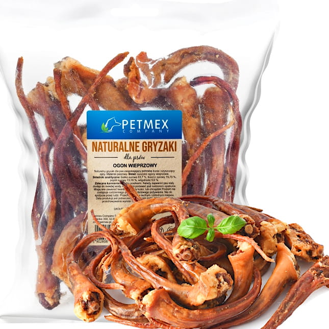 Przysmak naturalny gryzak dla psa Suszone Ogony Wieprzowe Petmex 200 g