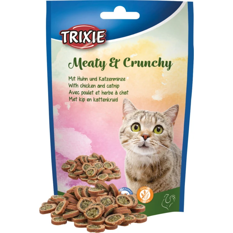 Przysmak dla kota Krążki z Kurczakiem i Kocimiętką Trixie Meaty&amp;Crunchy 50g