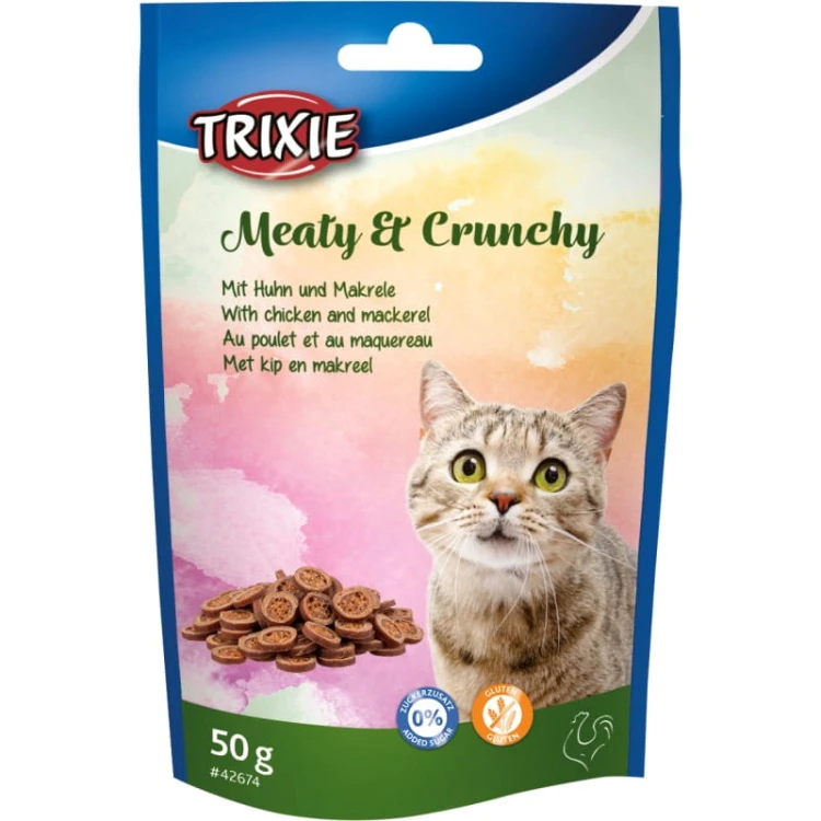 Przysmak dla kota Krążki z Kurczakiem i Makrelą Trixie Meaty&amp;Crunchy 50g
