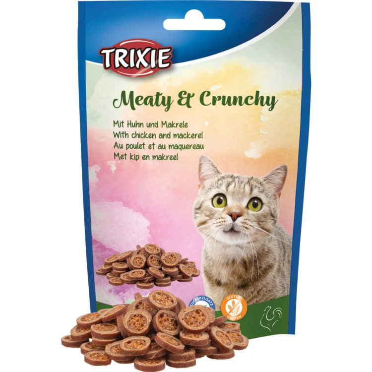 Przysmak dla kota Krążki z Kurczakiem i Makrelą Trixie Meaty&amp;Crunchy 50g
