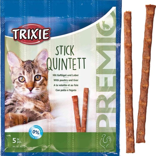 Przysmak dla kota Drób i Wątróbka Stick Quintett Trixie PREMIO 25g