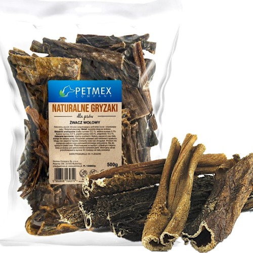 Przysmak naturalny gryzak dla psa Suszone Żwacze Wołowe Petmex 500 g
