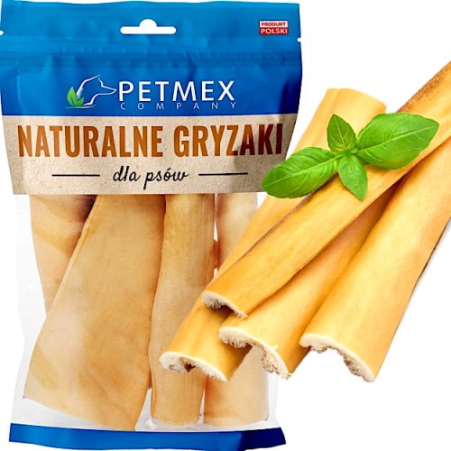 Przysmak, naturalny gryzak dla psa Suszona Skóra Wołowa Petmex 15 cm, 100 g