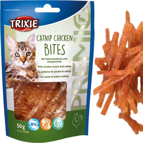 Przysmak dla kota Kurczak Kocimiętka Catnip Chicken Bites Trixie PREMIO 50g