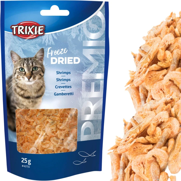 Przysmak dla kota Krewetki liofilizowane Freez Dried Shrimps Trixie PREMIO 25g