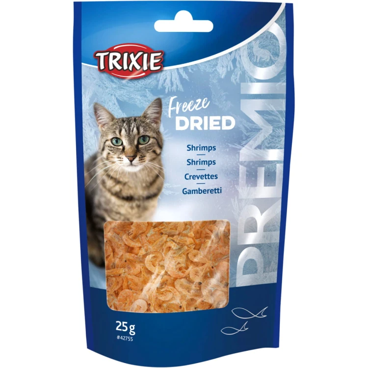 Przysmak dla kota Krewetki liofilizowane Freez Dried Shrimps Trixie PREMIO 25g