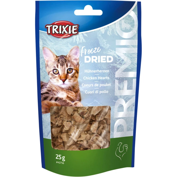 Przysmak dla kota Serca Kurczaka Freez Dried Chicken Hearts Trixie PREMIO 25g