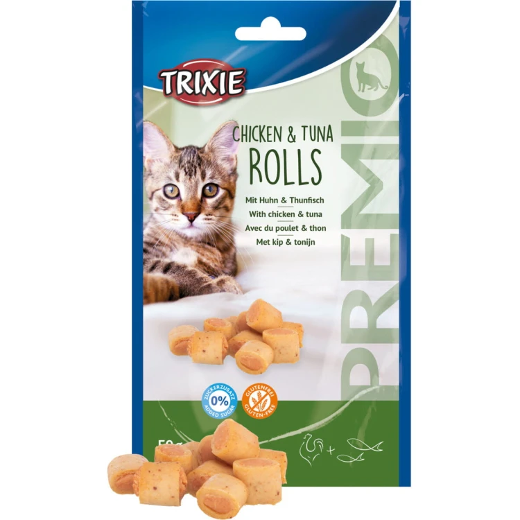 Przysmak dla kota Roladki Chicken &amp; Tuna Rolls Trixie PREMIO 50g