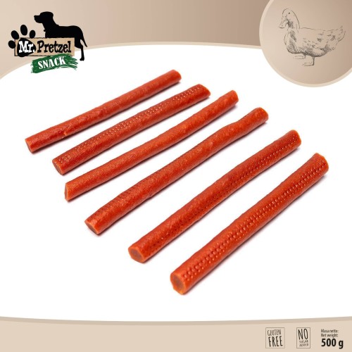 Przysmak, przekąska dla psa Miękkie Paluszki z Kaczki (90%) Mr.Pretzel 500g