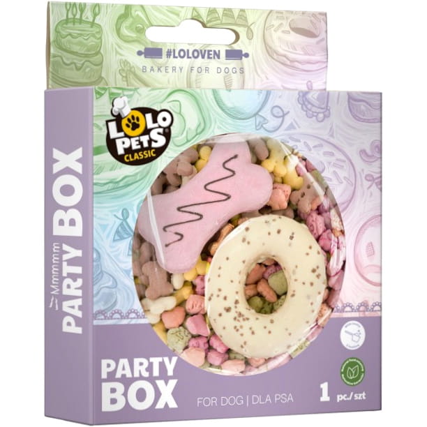 Party box Urodzinowy Lolo Pets przysmak dla małych i średnich psów 400g