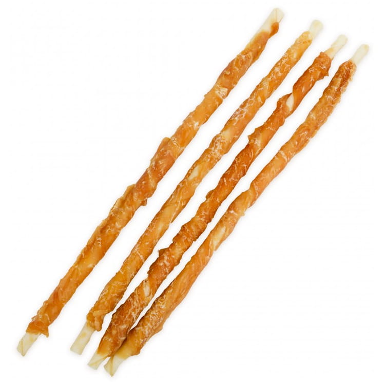 Przysmak, przekąska dla psa Patyki ze skóry z Kurczakiem 30cm Hau&amp;Miau 500g