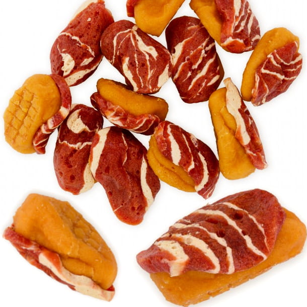 Przysmak, przekąska dla psa Nigiri Sushi Łosoś z Kaczką Hau&amp;Miau 500g