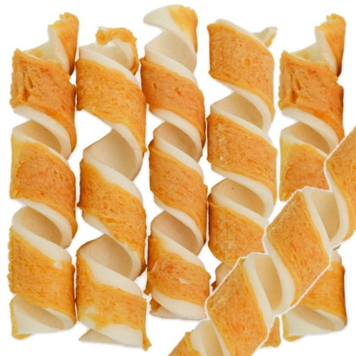Przysmak, przekąska dla psa Zakręcone Rolki z Kurczakiem Hau&amp;Miau 500g