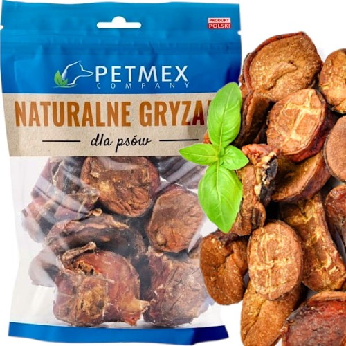 Przysmak, naturalny gryzak dla psa Jądra Wołowe Cięte Petmex 200g